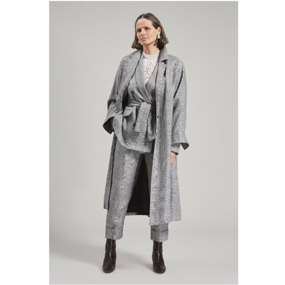 NWT Rachel Comey Wander linen trench coat size 4 - Picture 2 of 6